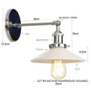 Axyaa White Glass LED Wall Sconce Vintage Industrial Wall Light