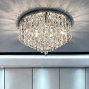Axyaa Crystal Pendant Chandelier with E14 Holder for Modern Bedroom Lighting
