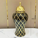 Axyaa Light Luxury Electroplated General Jar Vase - Home Decor Handicraft for Living Room