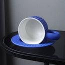 Axyaa Nordic Blue Mug Set for Couples: High Value Ceramic Coffee Cups & Saucers