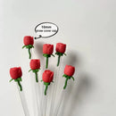 Axyaa Rose Straw Covers for Stanley Tumblers: Kawaii Hearts Silicone Toppers