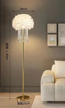 Axyaa Feather Floor Lamp - Nordic Minimalist Luxury Light for Bedroom Living Room