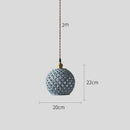 Axyaa Bule Ceramic LED Pendant Lamp Modern Nordic Hanging Light for Bedroom & Restaurant