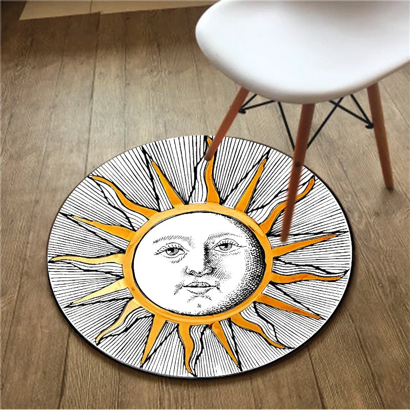 Axyaa Round Carpet Yoga Mat for Home Decor and Relaxation