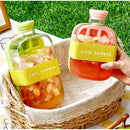 Axyaa 2-in-1 Straw Water Bottle Ice Cube Tray Silicone Pressing Mould Juice Cup