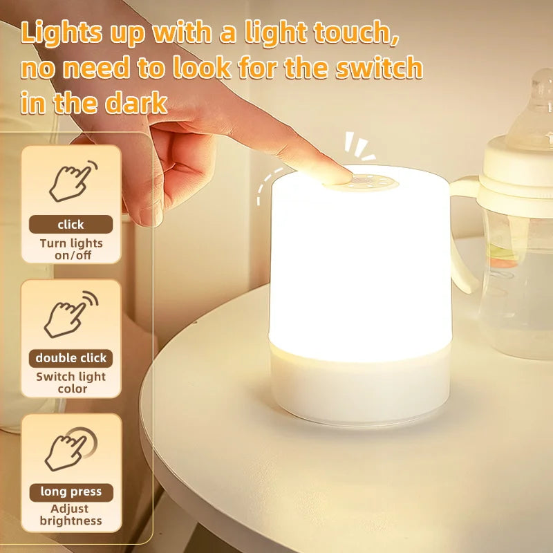 Axyaa USB LED Night Lamp with Three Color Lights Switch