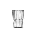 Axyaa Glass Cups, Vertical Pattern, Single-layer, American Style for Milk, Juice, Coffee.
