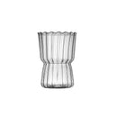 Axyaa Glass Cups, Vertical Pattern, Single-layer, American Style for Milk, Juice, Coffee.