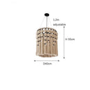 Axyaa Handmade Rope Woven Light for French Chandelier Vintage High Rise Villa Bedroom Dining Room.