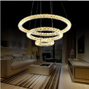 Axyaa Crystal Ring LED Chandelier for Modern Home Lighting