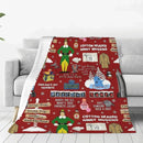 Axyaa ELF Nutcrackers Blanket: Festive Flannel Throw for Home Decor