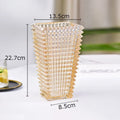 Axyaa Crystal Glass Vase for Flowers Desk Decoration