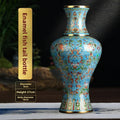 Axyaa Plum Design Cloisonne Enamel Ceramic Vase: Asian Style Home Decor & Table Centerpiece