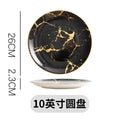 Axyaa Marble Plate Set for Western Cuisine Dining and Events