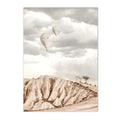 Axyaa Mosque Hot Air Balloon Canvas Print Wall Art for Bedroom Decor