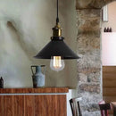 Axyaa Industrial Pendant Light: American Style Black Wrought Iron Hanging Lamp