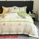 Axyaa Embroidered Luxury Fleece 4-Piece Winter Bedding Set