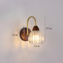 Axyaa Copper Glass LED Wall Lamp Modern Sconce for Livingroom Bedroom Home Lighting