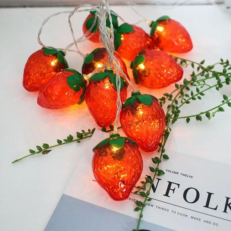 Axya 20LED Strawberry Fruit Fairy Lights - Wedding Holiday Party Decor