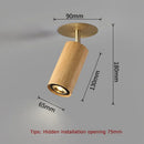 Axyaa Walnut Tube Ceiling Spotlight for Living Room, Restaurant, and Corridor