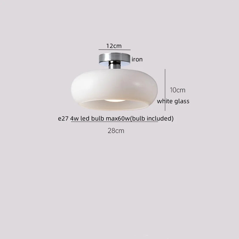 Axyaa Copper Glass LED Ceiling Lamp - Modern Indoor Lighting Fixtures