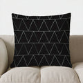 Axyaa Geometric Triangles Pattern Pillow Cover for Sofa, Bedroom, Car - Decorative Cushion Cover
