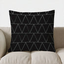 Axyaa Geometric Triangles Pattern Pillow Cover for Sofa, Bedroom, Car - Decorative Cushion Cover