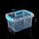 Axyaa Plastic Storage Bins with Lids - Stackable Clear Containers for Craft Organization