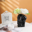 Axyaa Ceramic Vase Plant Pot Room Aesthetic Decor Artificial Flowers Arrangement