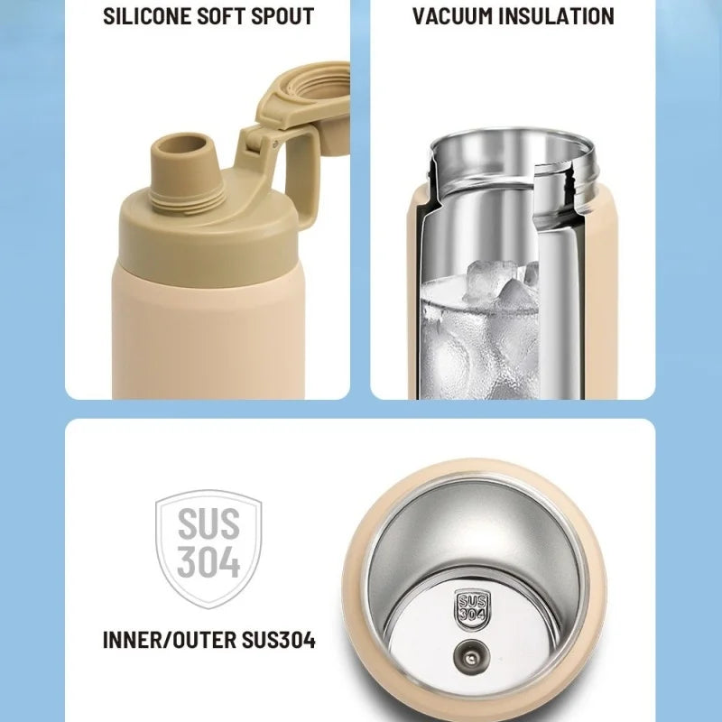 Axyaa Stainless Steel Large Capacity Sports Water Bottle