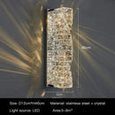 Axyaa Sparkling Crystal LED Wall Lamp in Gold/Chrome for Living Room, Bedroom, Study Hallway