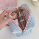 Axyaa Portable Cosmetic Bag: Large Capacity, Zipper Closure, Ideal for Travel & Students