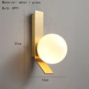 Axyaa White Glass Wall Lights Gold Metal G9 Bulb Luxury Indoor Bedroom Living Room