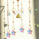 Axyaa Rainbow Star Moon Wind Chimes Sun Catcher Outdoor Home Garden Car Pendant