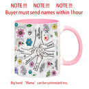 Axyaa 3D Effect Kids Names Mug with Flowers for Mother's Day Gifts