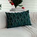 Axyaa Christmas Tree Plush Sequin Throw Pillow Cover