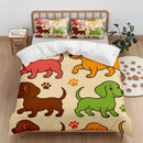 Axyaa Cartoon Animal Print Quilt Cover Set - Digital Printing - No Bed Sheets