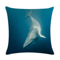 Whale Print Linen Pillowcase for Home and Office Decor by Axyaa
