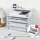 Axyaa Desk Organizer with Drawer and Screen Tray, Multi-functional File Rack