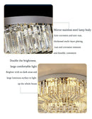 Axyaa Crystal LED Ceiling Lamp | Post-Modern Minimalist Round Bedroom Living Room Light