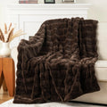 Axyaa Faux Rabbit Fur Throw Blanket