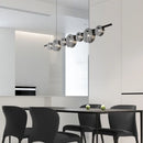 Axyaa Glass Art Chandelier: Modern Nordic Design, Stainless Steel, Minimalist Style