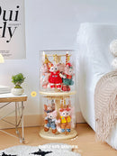 Axyaa Rotating Pendant Display Box: Dust-proof Action Figure Storage Stand