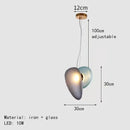 Axyaa Nordic Glass Chandelier LED Pendant Lamp for Home Decor