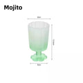 Axyaa Flower Glass Cup Set - Colourful Goblet for Home, Bar, and Cafe Drinkware
