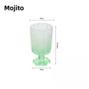 Axyaa Flower Glass Cup Set - Colourful Goblet for Home, Bar, and Cafe Drinkware
