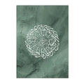 Ayatul Kursi Green Canvas Wall Art Print by Axyaa - Living Room Home Decor