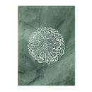 Ayatul Kursi Green Canvas Wall Art Print by Axyaa - Living Room Home Decor
