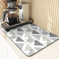Axyaa Polygon Pattern Cup Mat Set - Absorbent Diatomaceous Earth Coasters