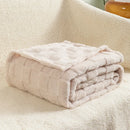 Axyaa Checkered Pattern Fleece Throw Blanket - Super Soft and Warm Blanket